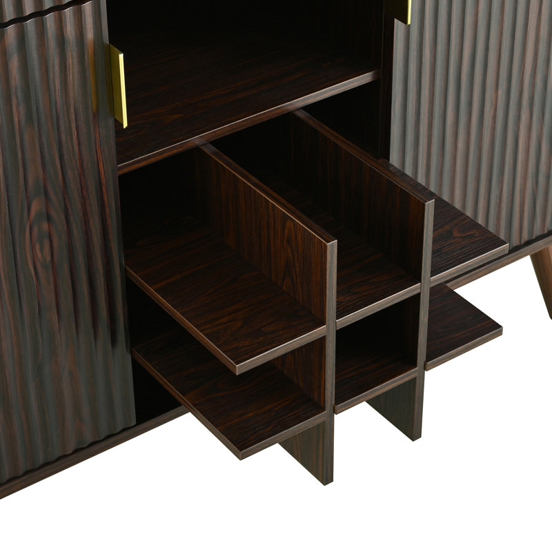 Armoire de cuisine moderne Baylen, Noyer