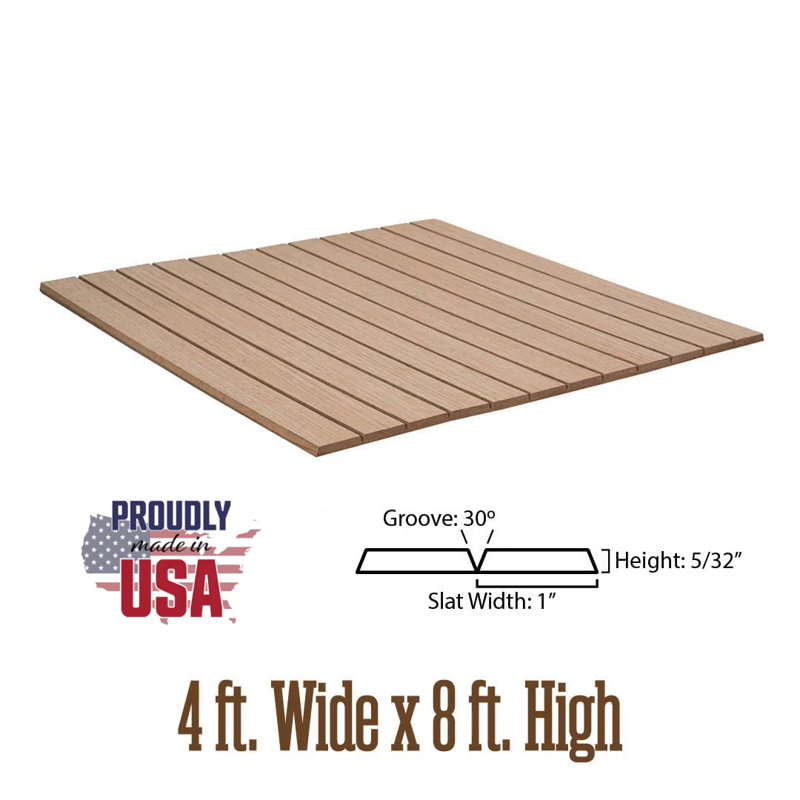 Unfinished Maple Veneer 4ft x 8ft Decorative Wall Tambour Panel