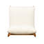 Fauteuil club en acacia Lazy, beige