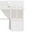 White Full Loft Bed with Built-in Bookshelf, Curtain & Safety Guardrails, Kids Play Loft-1643609341-1643609314