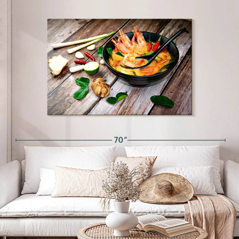 Yarlin Thai Tom Yum Kung Soup, 32" H x 48" W
