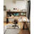 Solid Wood L-shaped Desk with Pegboard-1800502956
