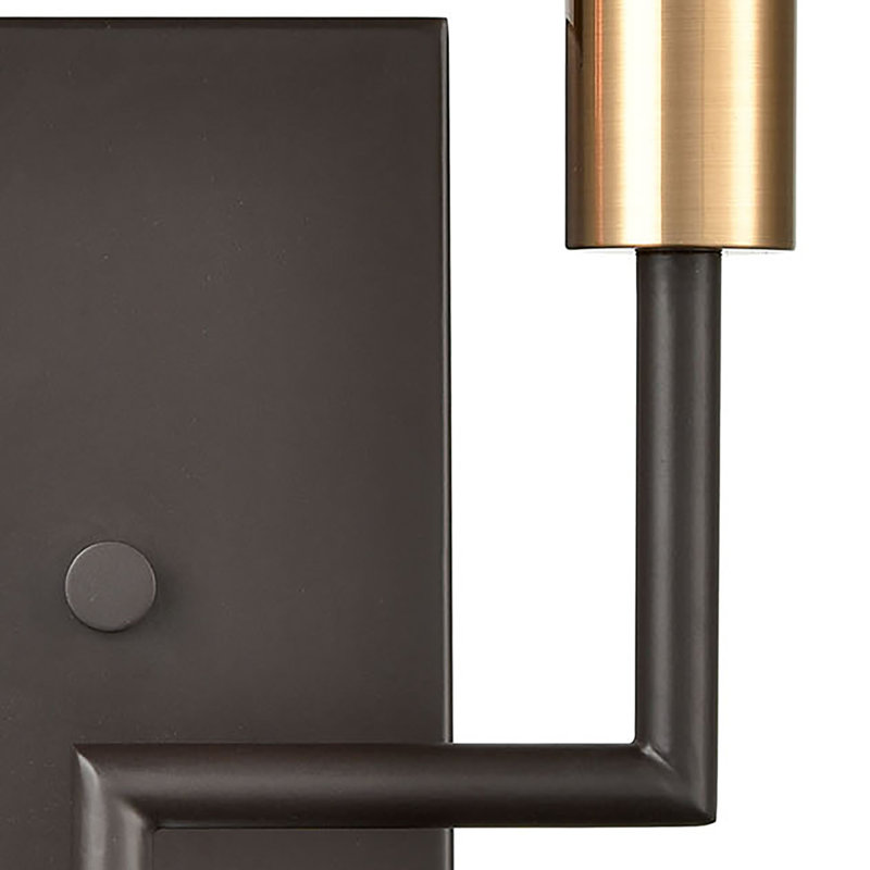 Applique murale 2 lumières Congruency de 8 po de hauteur - Bronze huilé