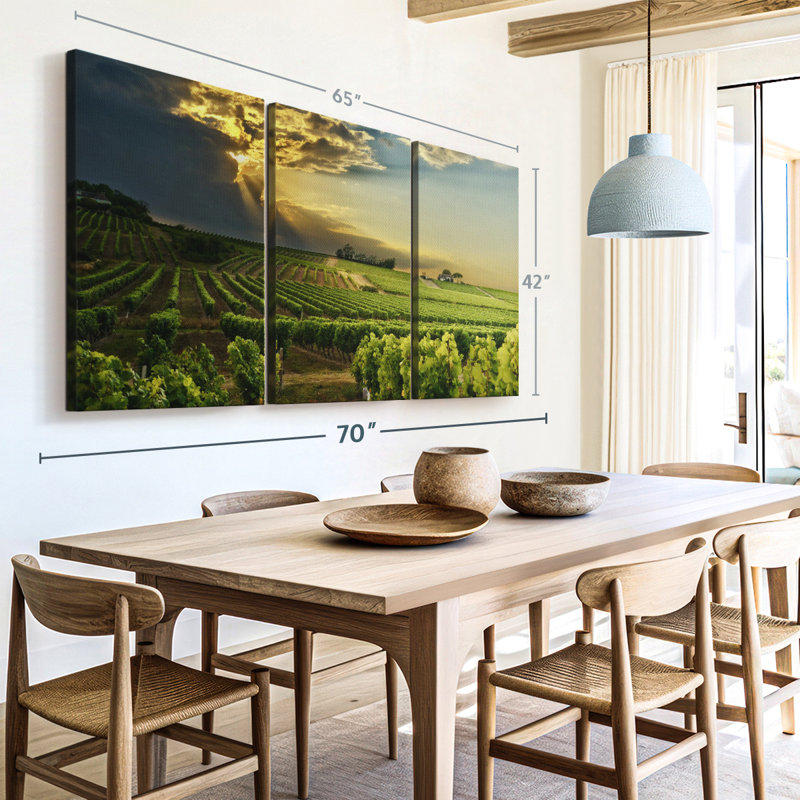 «South Of France Vineyard» sur toile, H 42 po x l 65 po x P 1,25 po