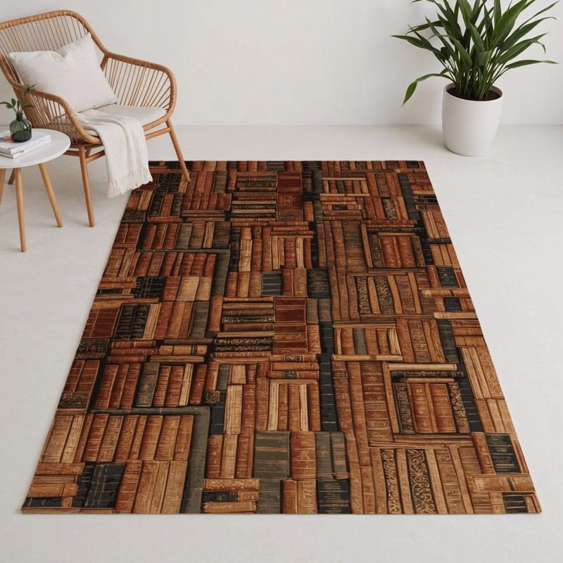 Tapis d'intérieur et d'extérieur brun français, Rectangulaire 3 pi x 5 pi
