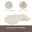 Canapé modulaire en forme de U, canapé modulaire compressé en velours côtelé de style minimaliste moderne, canapé-lit pour le salon, la chambre à coucher, canapé confortable à conception compacte et peu encombrante-952925313
