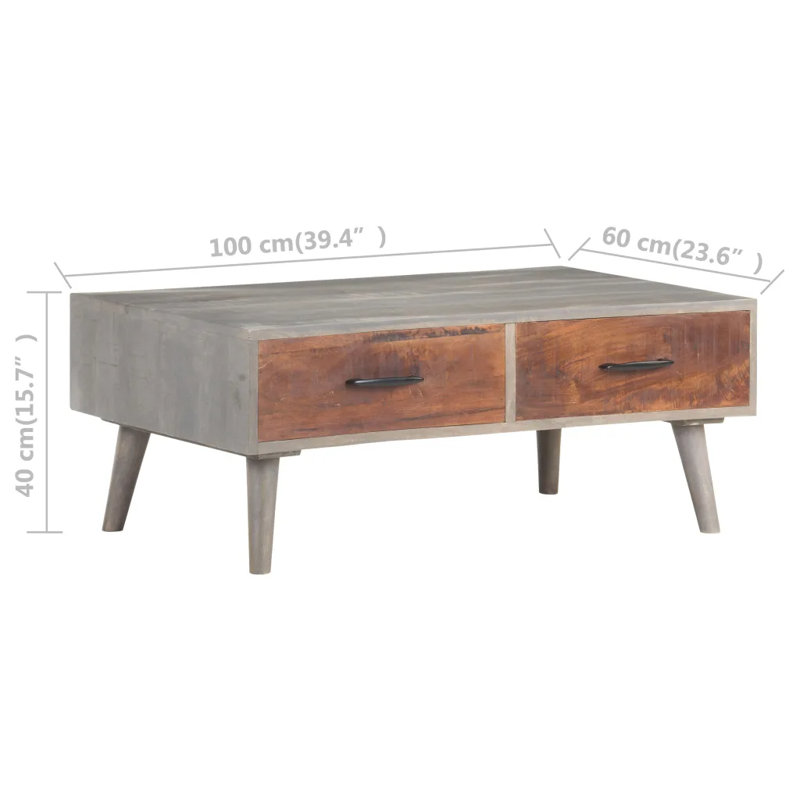 Soule Four Leg Coffee Table with Storage