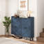 Armoire de rangement pour chaussures Chea avec tablettes réglables (couleur bleu foncé)-533789407-509077221
