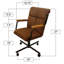 19'' H Upholstered Oak Armchair