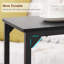 59cm H Small Sofa Side Table, C-Shaped End Table for Couch with Metal Frame -925810544