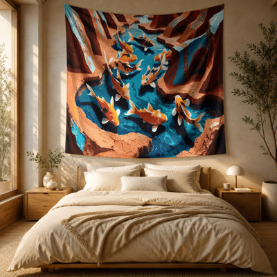 Tapisserie murale Southwestern Animals Koi Fish 32