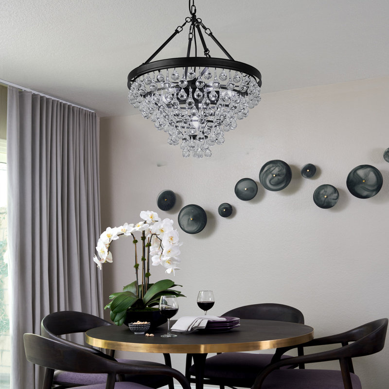 Lustre réglable en cristal à 8 couches Jahmier