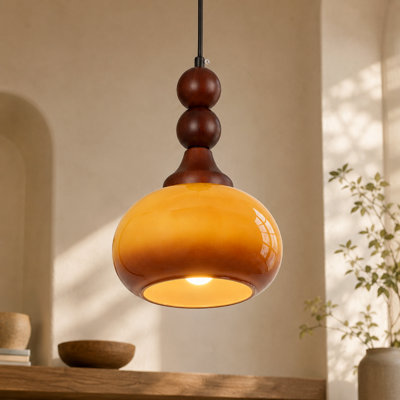 1 - Light Mid-century Modern Single Pendant Light (bulb Include)