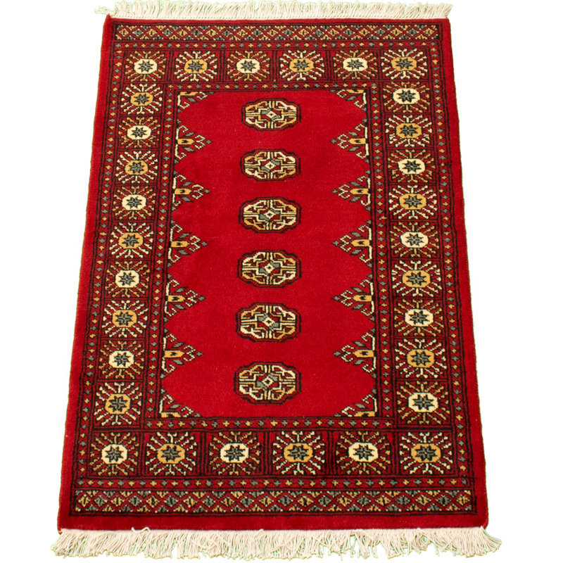 Tapis de la surface en laine rouge 2 pi 7 po x 3 pi à la main one-of-kind-noué la 2010 Bokhara
