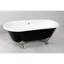 Baignoire sur pattes ovale en fonte à double extrémité de 66 po Kingston Eden Aqua Eden (sans perçage de robinet)-34130790