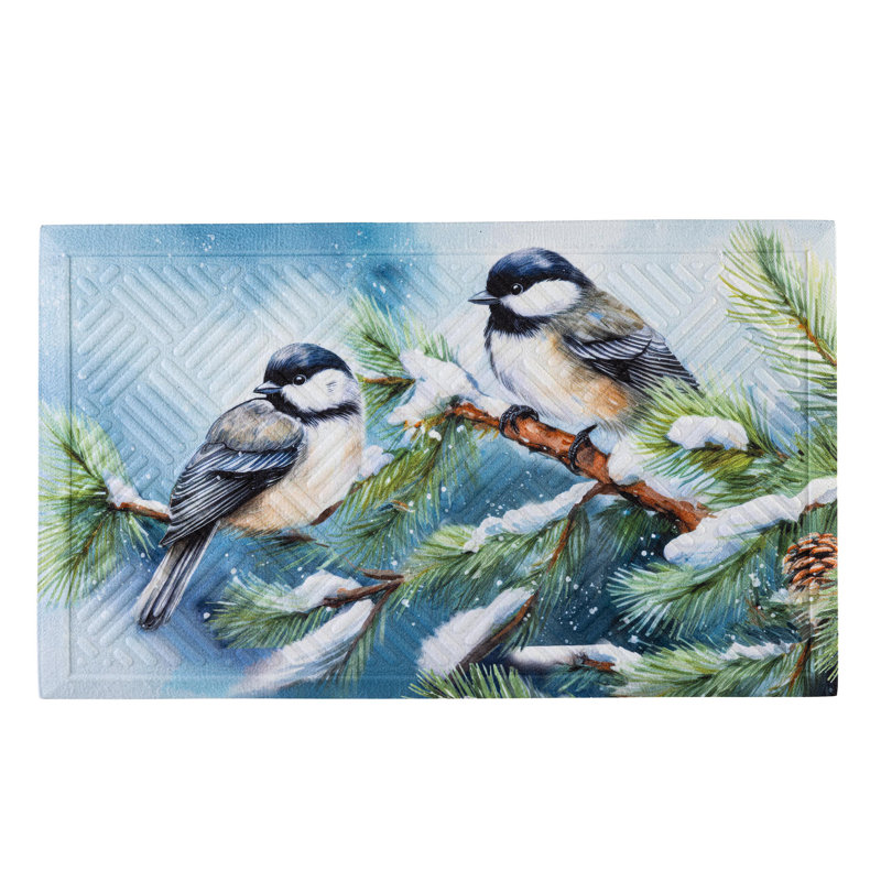Tapis gaufré Winter Chickadee Friends