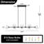 Suspension moderne noire linéaire à 8 lumières pour îlot de cuisine avec globes en verre transparent-729411336
