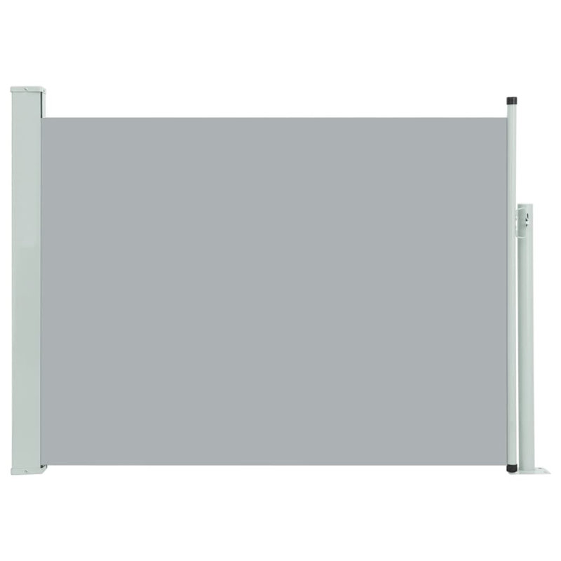 Auvent de patio rétractable en polyester, Noir, H 46,1 po x l 236,2 po
