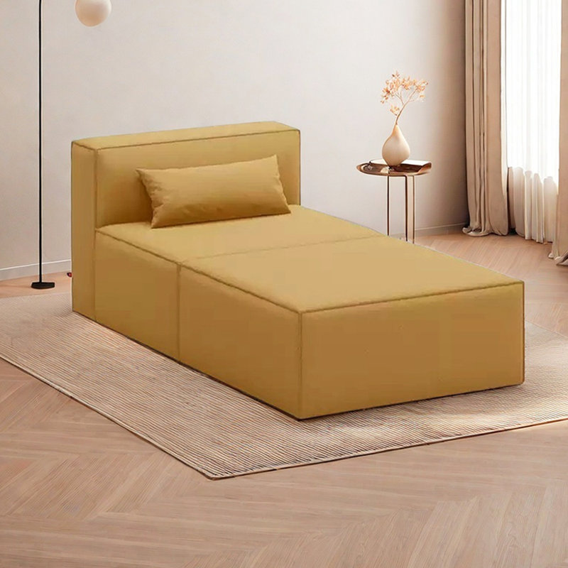 Méridiennes simples pour salon simple, Jaune foncé, Jaune foncé