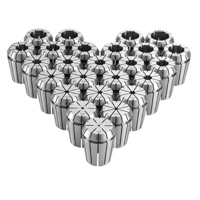 ER32 Collet Set 1/16"-13/16" 25 Piece ER32 Spring Collet Chuck Set, for Milling Machines & Drill Presses, 0.0008" TIR High Concentricity, Precision Lathe Chuck Tool with Storage Box, Alloy Steel