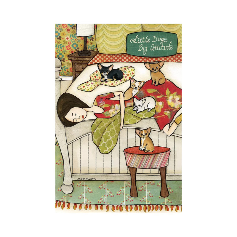 Little Dogs by Jamie Morath - Print, Wrapped Canvas, 66.04cm H x 45.72cm W x 1.91cm D