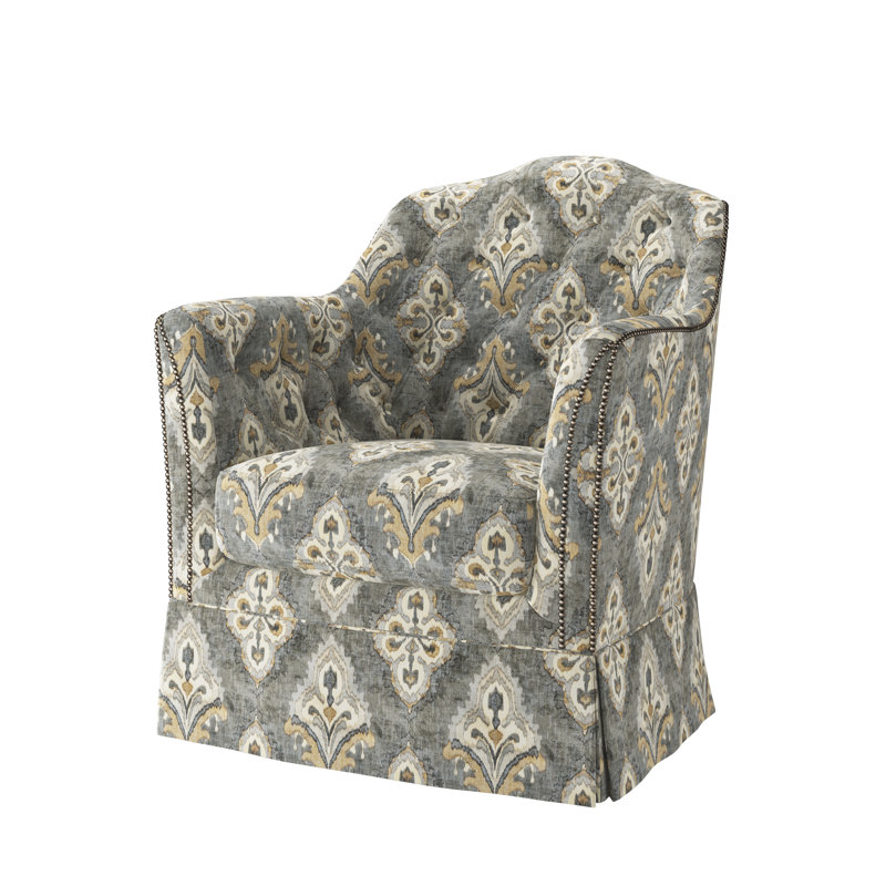 Fauteuil d'appoint Catriona, Cottontail naturel, Petit étain
