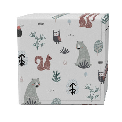 Cotton Twill Animals/Nature Square Napkin