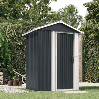 Remise de rangement traditionnelle en acier galvanisé de l 4,13 pi x P 3,2 pi