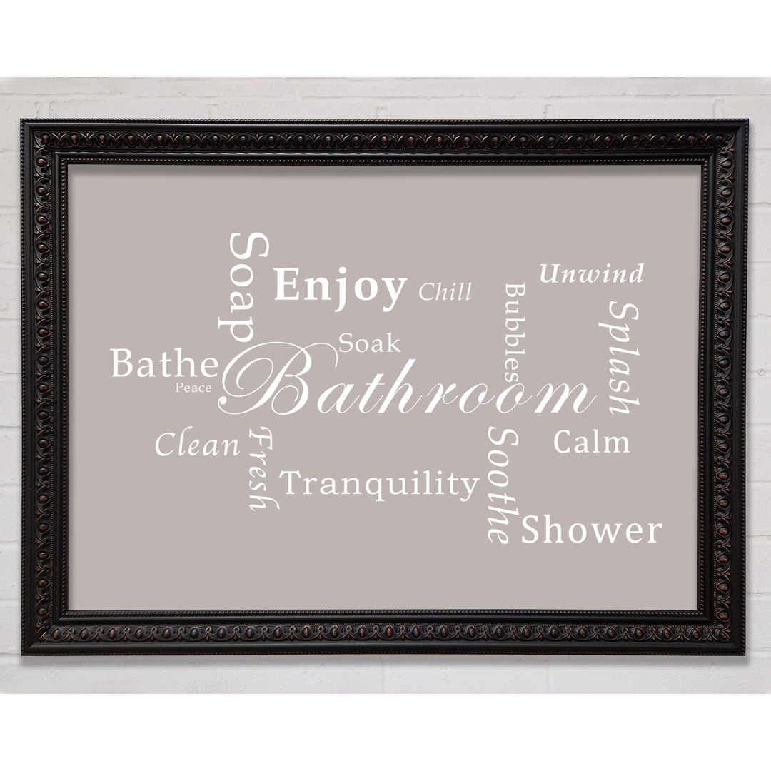 Badezimmer Zitat Badezimmer Tranquility Dusty Pink - Single Picture Frame Art Prints