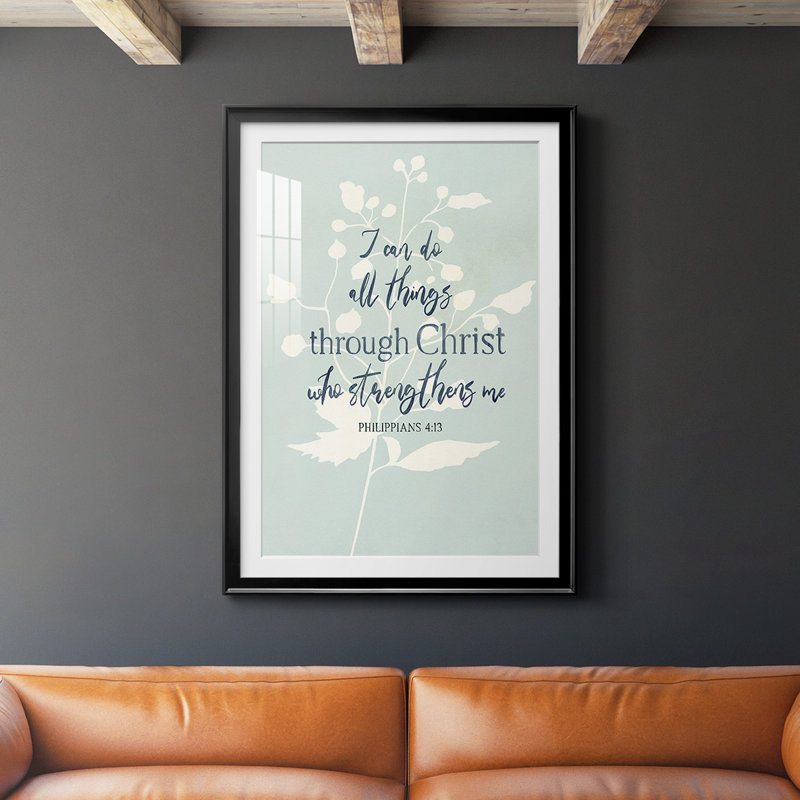 " I Can Do All Things ", 42.5" H x 30.5" W x 1" D, Black