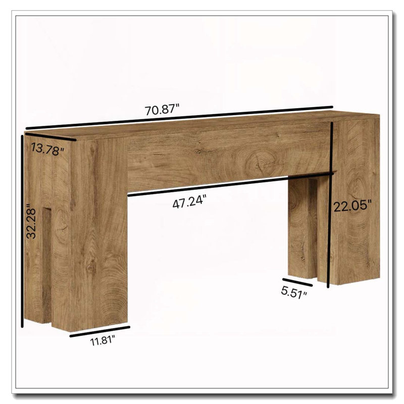 Console Table,Wooden Hallway Table, Wood