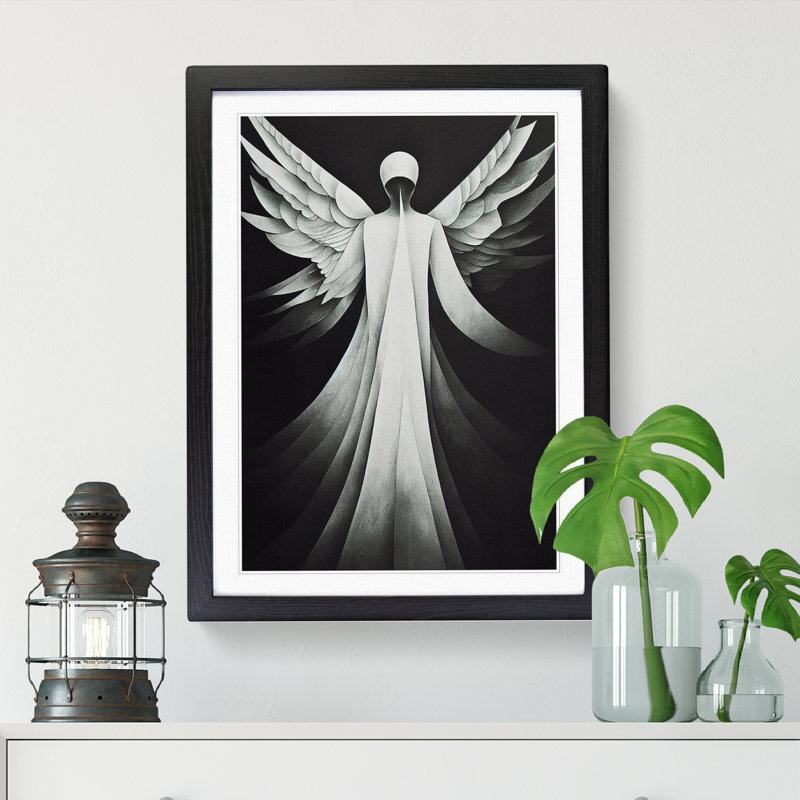 Unique Angel Vol.4 - Wall Art, 46cm H x 34cm W x 2cm D, Walnut