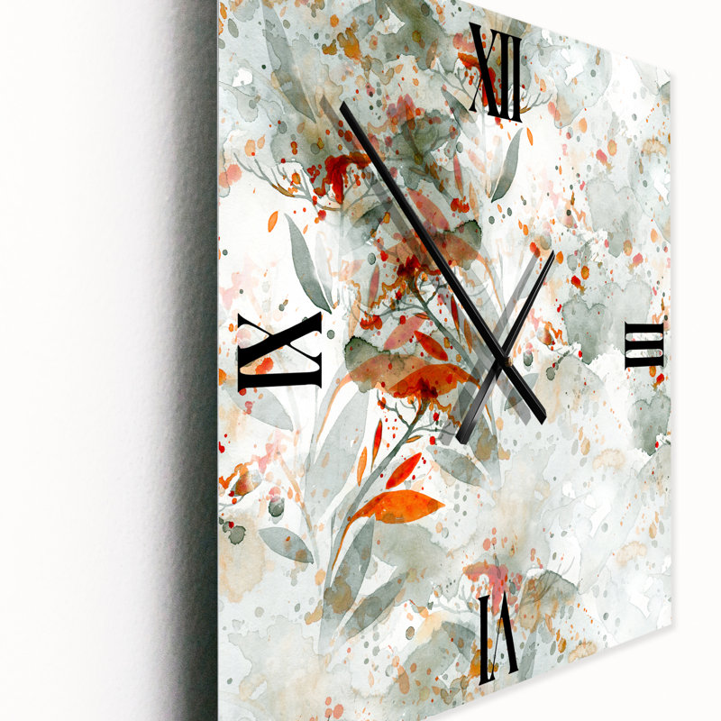 Horloge murale Wildflowers II, Très grand