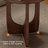 Walnut Solid Wood Round End Table-2pc