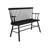 Black Wooden Chair In Style With Spindle Back Bench Ornamentation-1762011298