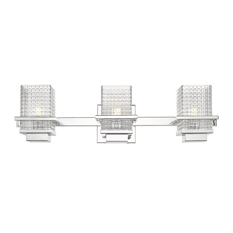 3 - Light Dimmable Bath Bar, Polished Chrome