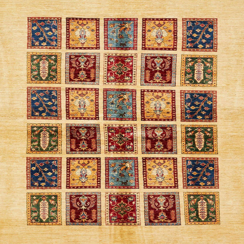 Tapis abstrait moderne 677, Carré 5 pi