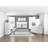 Brielle Modern Gloss White Geometric Panel Bed with Touch-Activated LED Headboard-1677800741