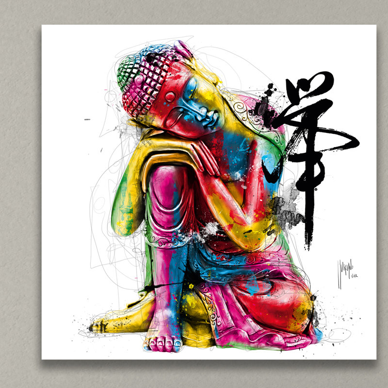 «Buddha», impression sur toile tendue, H 18 po x l 18 po x p 1,5 po