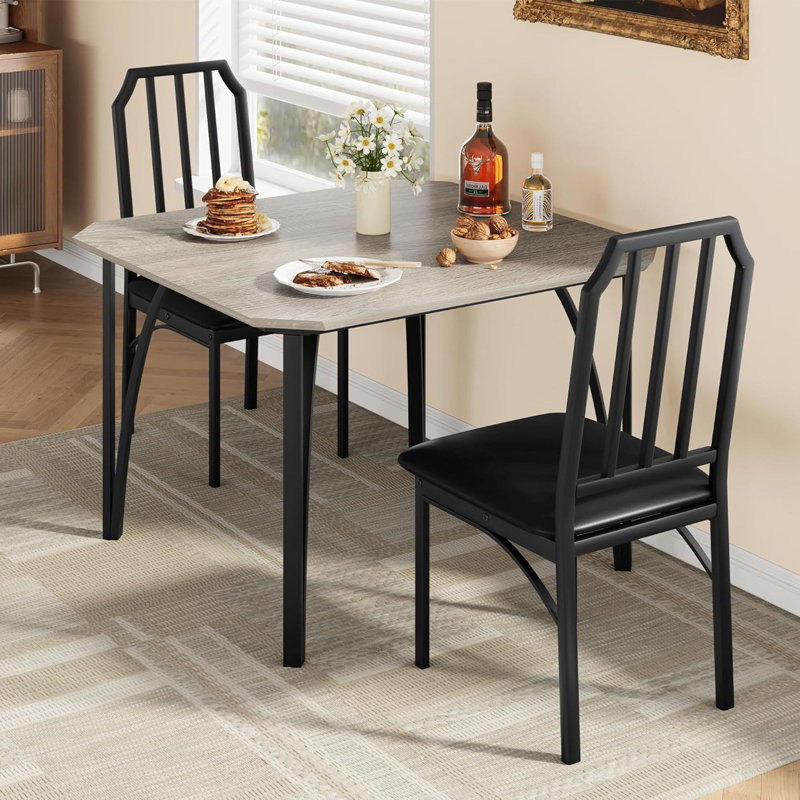 Ensemble de 3 coussins rectangulaires en bois, 1 table et plus , Gris, 2