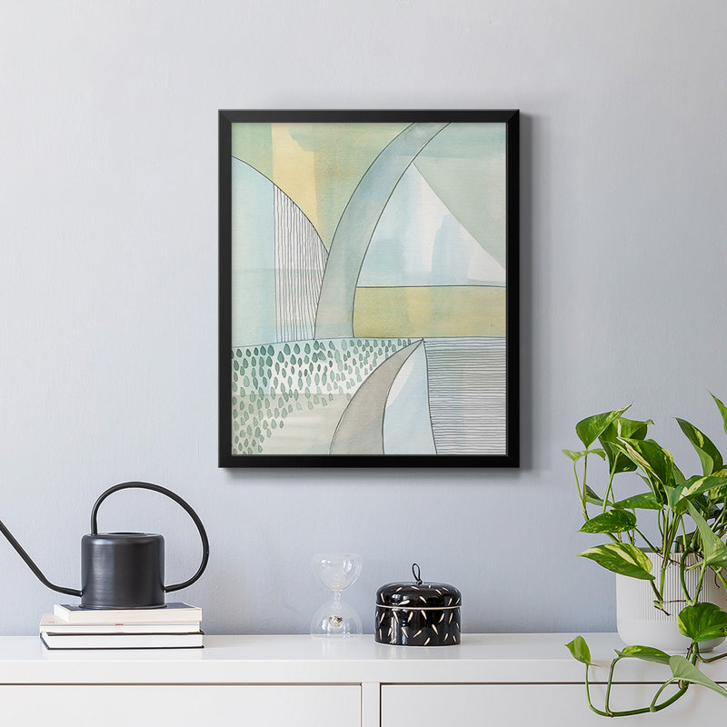 Mint Reflection II Premium Framed Canvas - Ready to Hang, 24" H x 20" W, Black
