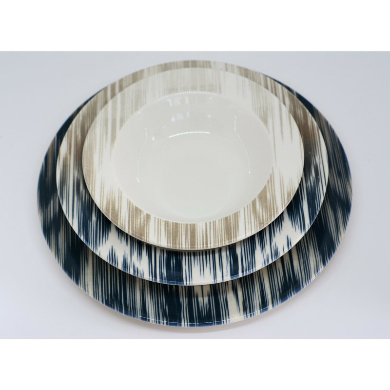 Porcelain China Dinnerware Set 24 Piece - Service for 6
