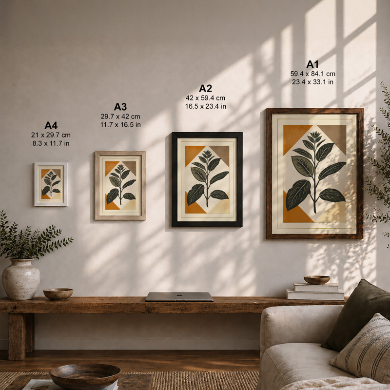 Geometric Botanica Botanical - Print, Unframed, A1 - 84.1 x 59.4 cm