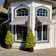 Awntech Charleston Acrylic Fabric Awning with Iron Scroll Arms