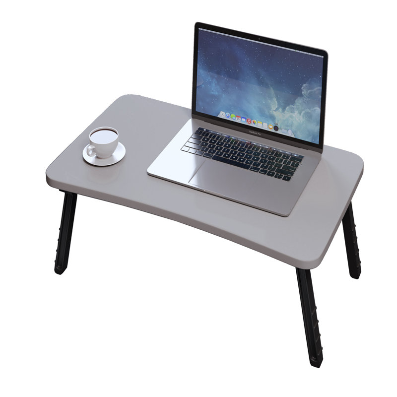 Table pliante InterGo, bureau pour ordinateur portable, plateau de table et support d'ordinateur, Gris