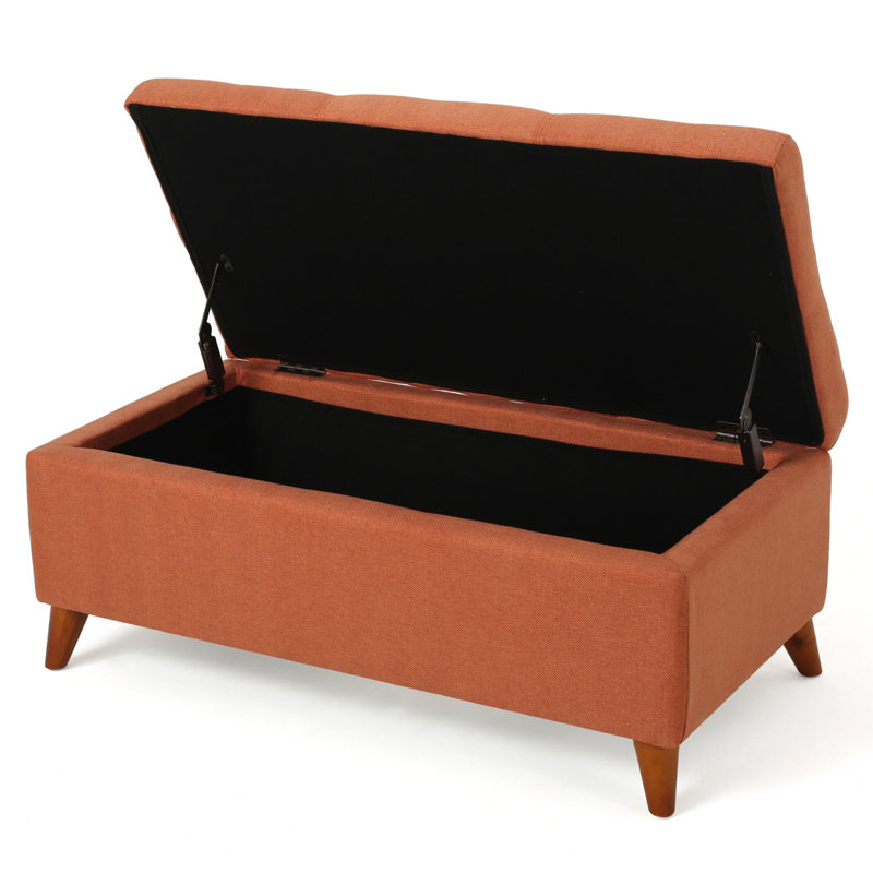 Flip Top Storage Bench, Orange