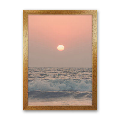 Pink Beach Sunset 1 Piece Wall Art