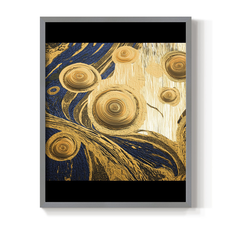 «Abstract Abstract», reproduction encadrée - prêt à accrocher, Gris, H 10 po x l 8 po