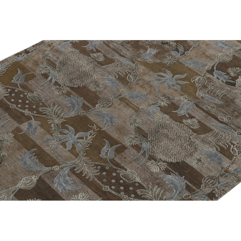 Handmade Silk and Wool Area Rug