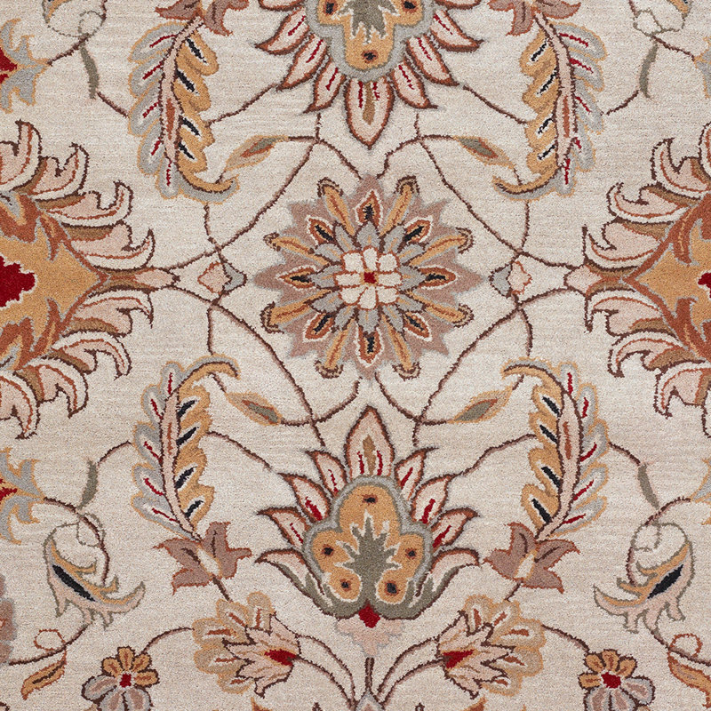 Arnedra Hand Tufted Wool Floral Indoor Rug, Rectangle 7'6" x 9'6"